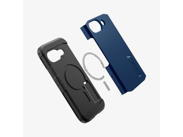 Spigen Tough Armor AI (MagFit) Pixel 9a Case Navy Blue, Cover, Google, Pixel 9a, 16 cm (6.3"), Navy