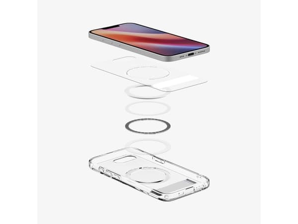Spigen Ultra Hybrid S (MagFit), Omslag, Apple, iPhone 16e, 15,5 cm (6.1"), Transparent, Vit