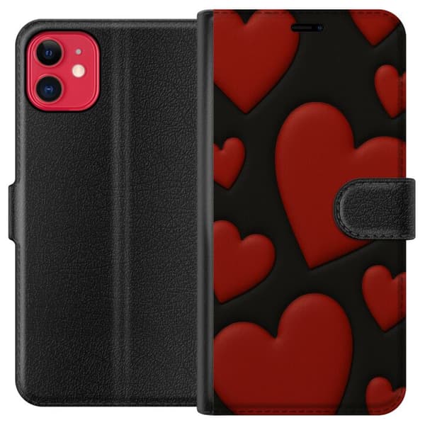 Apple iPhone 11 Plånboksfodral Red Velvet Hearts