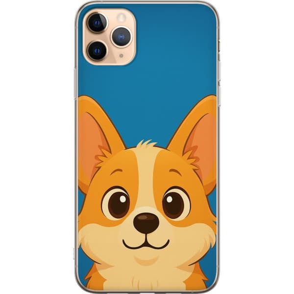Apple iPhone 11 Pro Max Gjennomsiktig deksel Hello Corgi