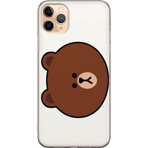 Apple iPhone 11 Pro Max Gjennomsiktig deksel line friends brown