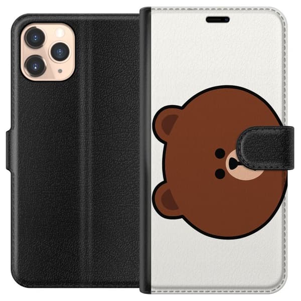 Apple iPhone 11 Pro Lompakkokotelo line friends brown