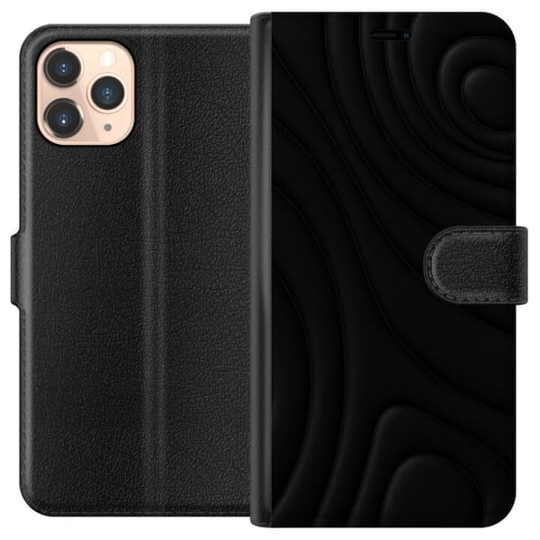Apple iPhone 11 Pro Lompakkokotelo Tummat Aallot