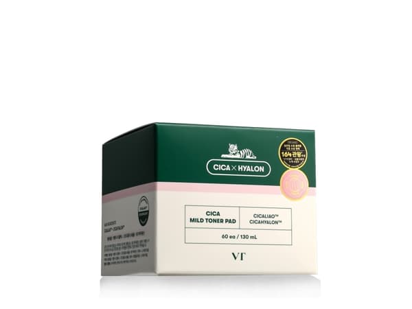 Vt cosmetics VT Cosmetics Rauhoittavat ja kuorivat tyynyt Cica Mild Toner Pad - 60 kpl - 60 kpl