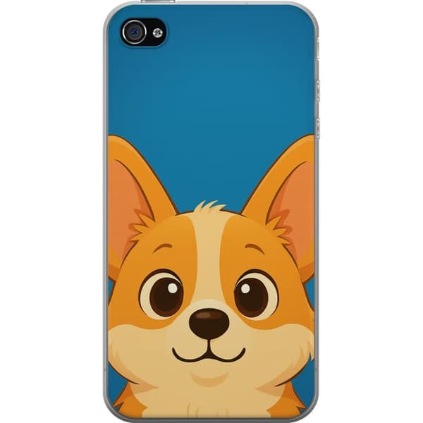 Apple iPhone 4 Genomskinligt Skal Hello Corgi