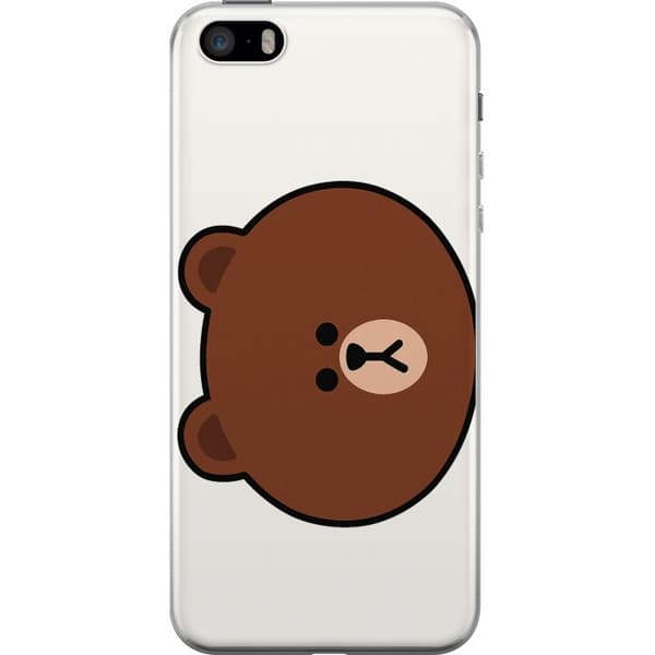 Apple iPhone 5s Gennemsigtig cover line friends brown