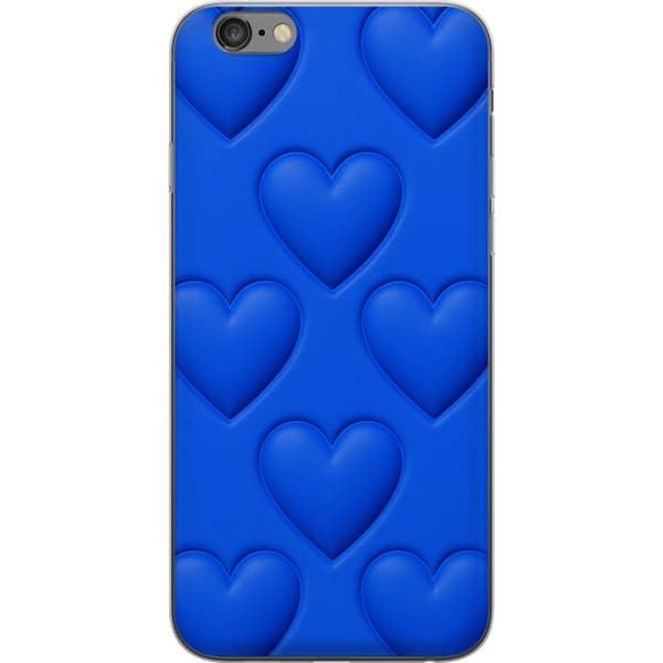 Apple iPhone 6 Plus Läpinäkyvä kuori Siniset Sydämet