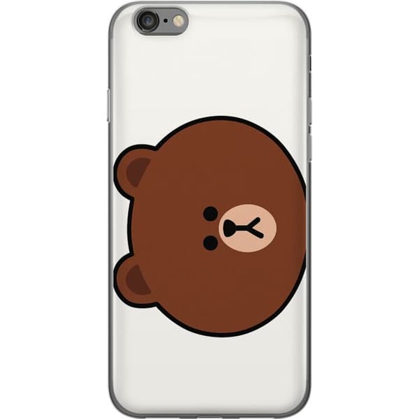 Apple iPhone 6 Läpinäkyvä kuori line friends brown