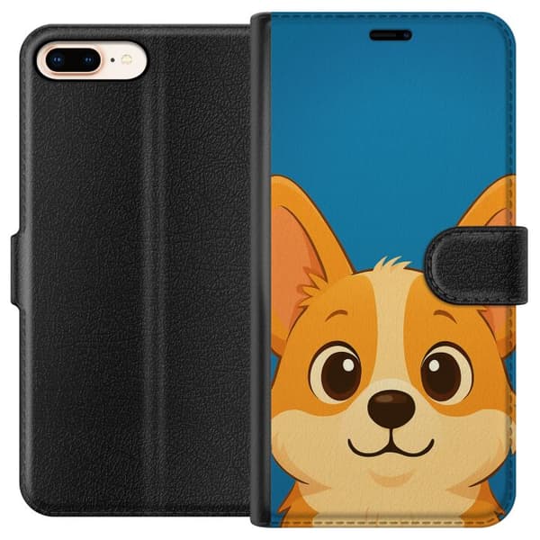 Apple iPhone 7 Plus Tegnebogsetui Hello Corgi