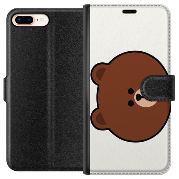 Apple iPhone 7 Plus Lommeboketui line friends brown