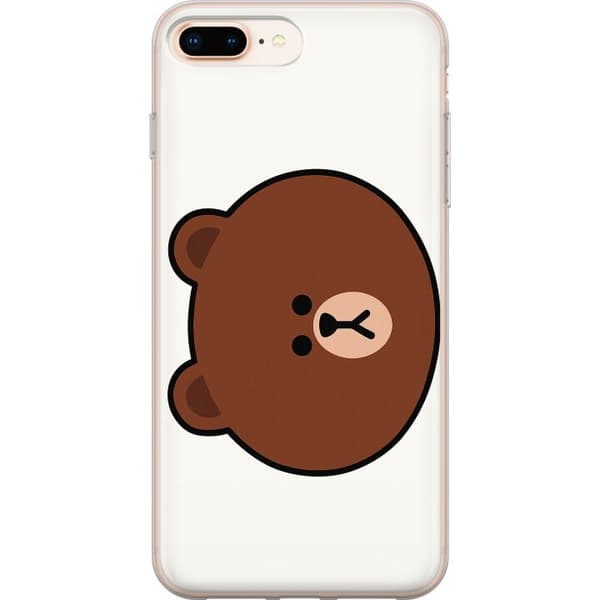 Apple iPhone 7 Plus Läpinäkyvä kuori line friends brown