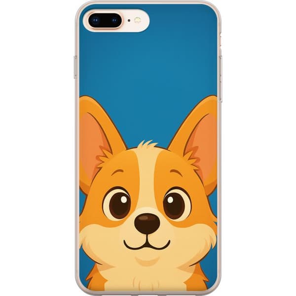 Apple iPhone 8 Plus Gjennomsiktig deksel Hello Corgi