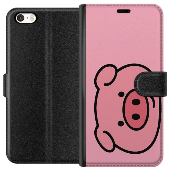 Apple iPhone SE (2016) Tegnebogsetui Kawaii Piggy