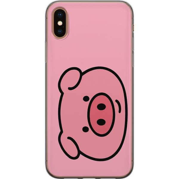 Apple iPhone X Genomskinligt Skal Kawaii Piggy