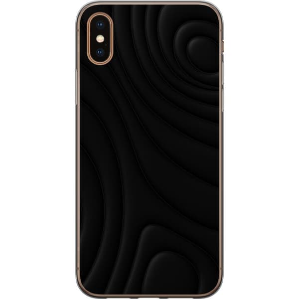 Apple iPhone X Gennemsigtig cover Sorte Bølger