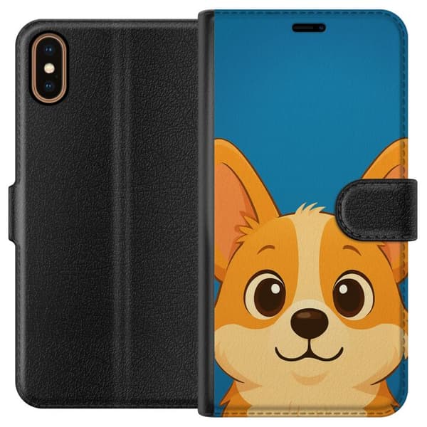 Apple iPhone XS Lommeboketui Hello Corgi