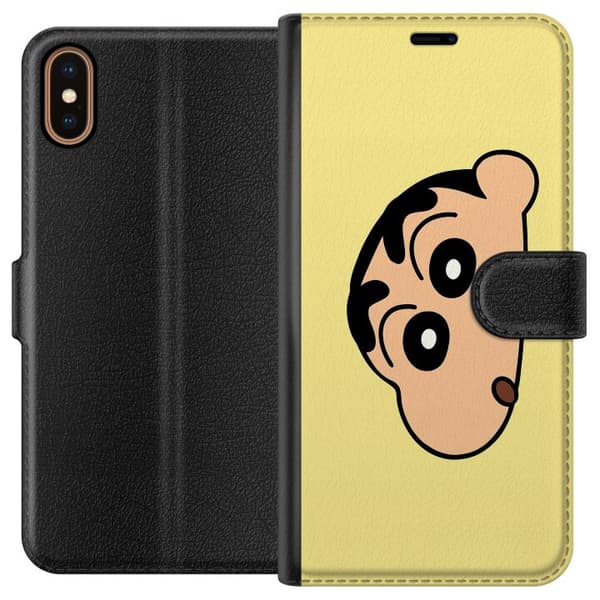 Apple iPhone X Tegnebogsetui Peeking Shinchan
