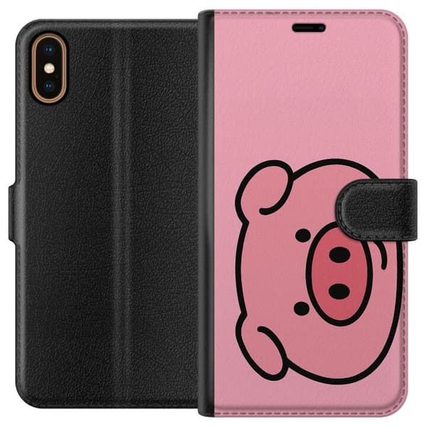 Apple iPhone X Lommeboketui Kawaii Piggy