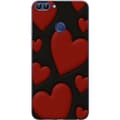 Miniatyrbillede 1 af 3: Huawei P smart Gennemsigtig cover Rød Fløjlshjerter