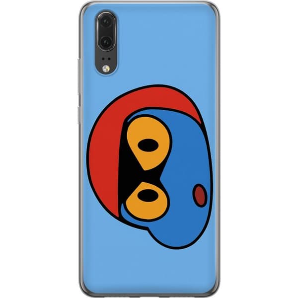 Huawei P20 Genomskinligt Skal Bold Bot Head