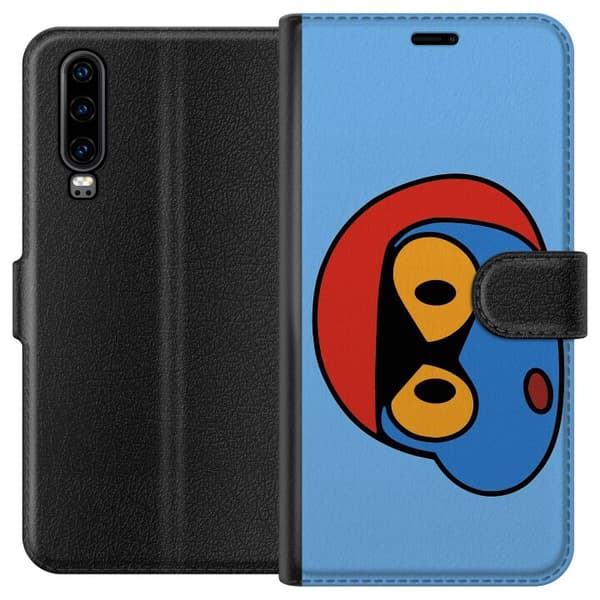 Huawei P30 Plånboksfodral Bold Bot Head