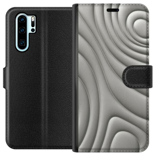 Huawei P30 Pro Tegnebogsetui Sølvbølger