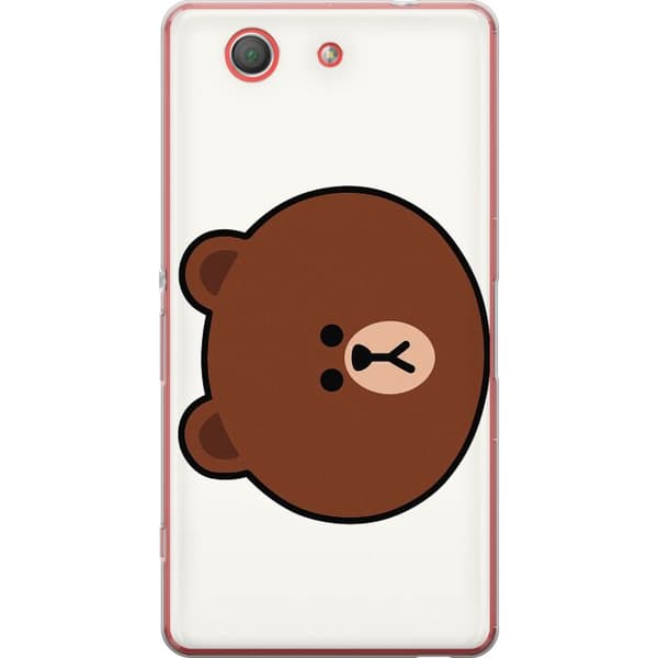 Sony Xperia Z3 Compact Läpinäkyvä kuori line friends brown