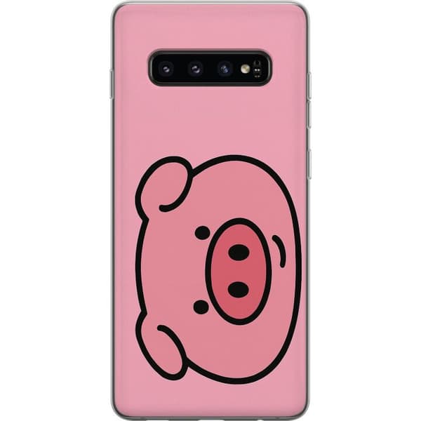 Samsung Galaxy S10 Läpinäkyvä kuori Kawaii Piggy