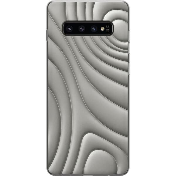 Samsung Galaxy S10 Gennemsigtig cover Sølvbølger