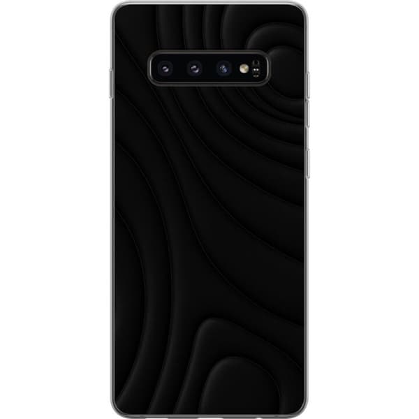 Samsung Galaxy S10 Läpinäkyvä kuori Tummat Aallot