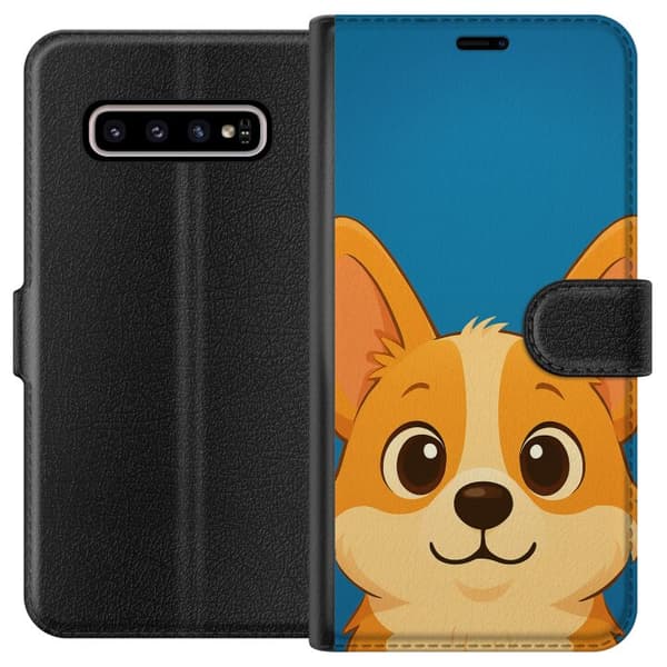 Samsung Galaxy S10+ Plånboksfodral Hello Corgi