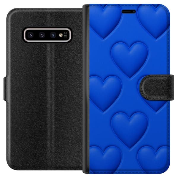 Samsung Galaxy S10+ Plånboksfodral Blue Hearts