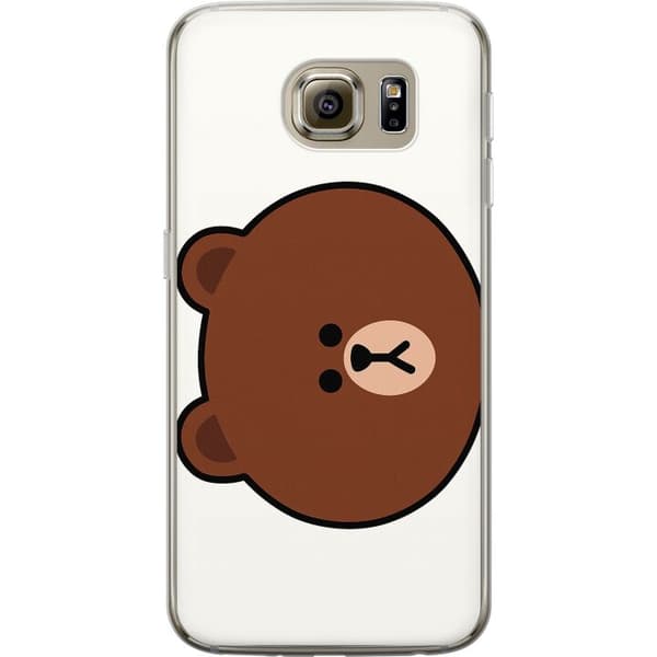 Samsung Galaxy S6 Genomskinligt Skal Round Bear