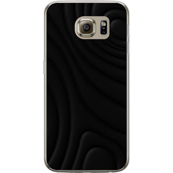 Samsung Galaxy S6 Gennemsigtig cover Sorte Bølger