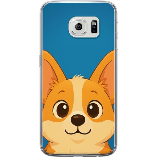 Samsung Galaxy S6 edge Genomskinligt Skal Hello Corgi