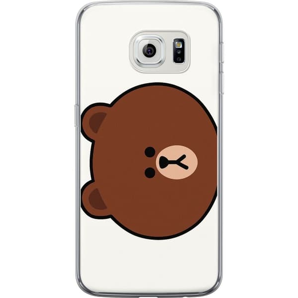 Samsung Galaxy S6 edge Genomskinligt Skal line friends brown