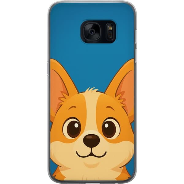 Samsung Galaxy S7 Gjennomsiktig deksel Hello Corgi