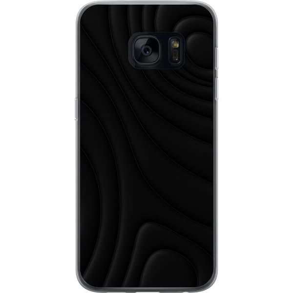 Samsung Galaxy S7 Gjennomsiktig deksel Svarte Bølger