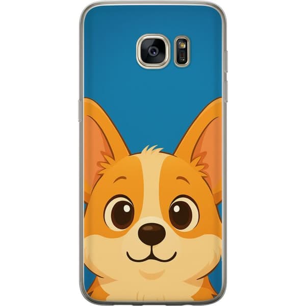 Samsung Galaxy S7 edge Gjennomsiktig deksel Hello Corgi
