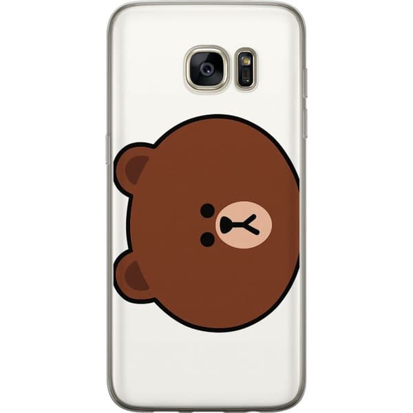 Samsung Galaxy S7 edge Genomskinligt Skal line friends brown