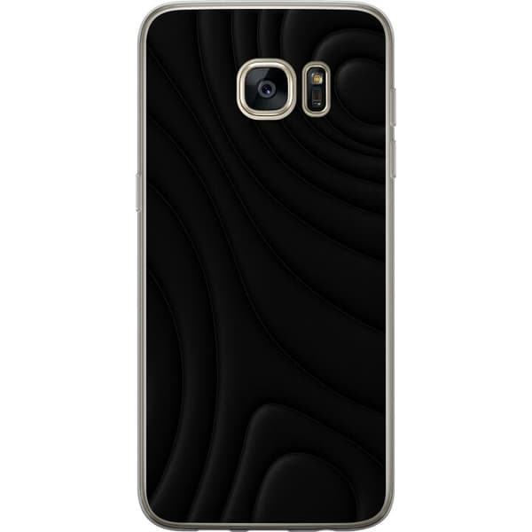 Samsung Galaxy S7 edge Genomskinligt Skal Black Waves