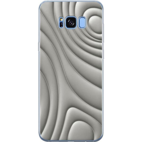 Samsung Galaxy S8 Genomskinligt Skal Silver Waves