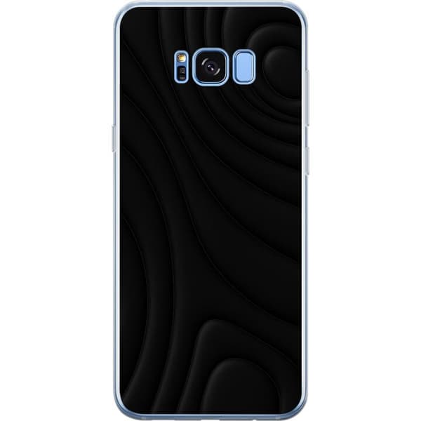Samsung Galaxy S8+ Gjennomsiktig deksel Svarte Bølger