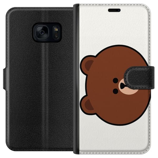 Samsung Galaxy S7 Lommeboketui line friends brown
