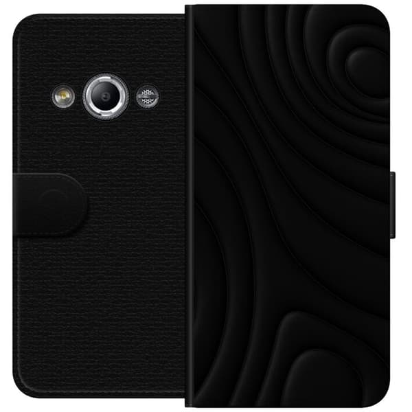 Samsung Galaxy Xcover 3 Lommeboketui Svarte Bølger