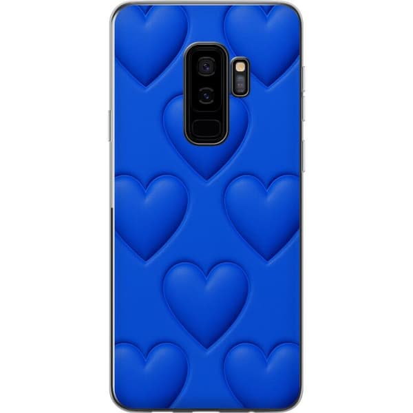 Samsung Galaxy S9+ Läpinäkyvä kuori Siniset Sydämet