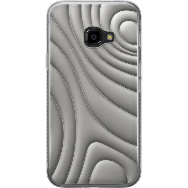 Samsung Galaxy Xcover 4 Genomskinligt Skal Silver Waves