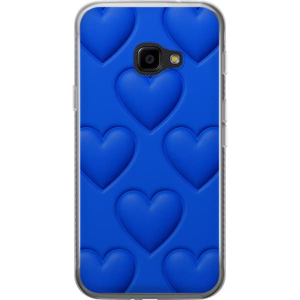 Samsung Galaxy Xcover 4 Gennemsigtig cover Blå Hjerter