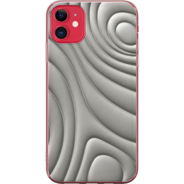 Apple iPhone 11 Genomskinligt Skal Silver Waves