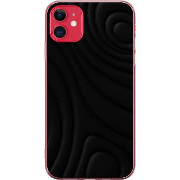 Apple iPhone 11 Gjennomsiktig deksel Svarte Bølger